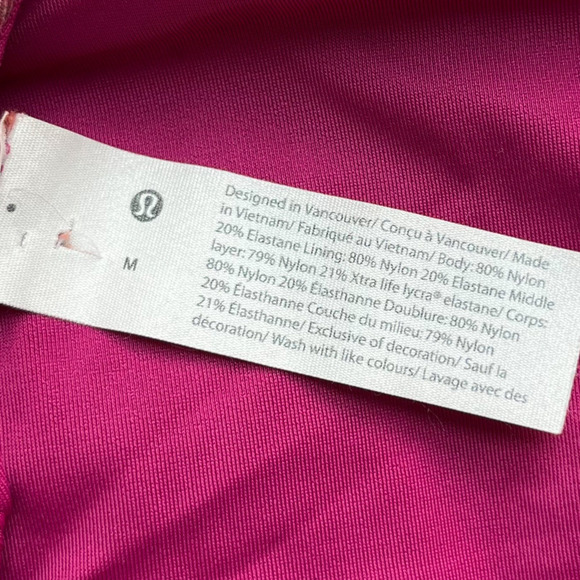 Lululemon Waterside High Neck One Piece Swimsuit Harmonize Pink Womens Medium - Picture 11 of 11